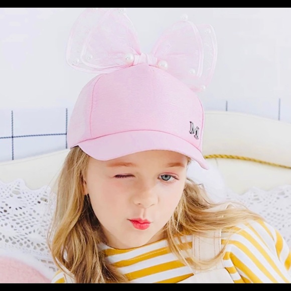 Kids BIG BOW Ball Hat - Picture 2 of 10